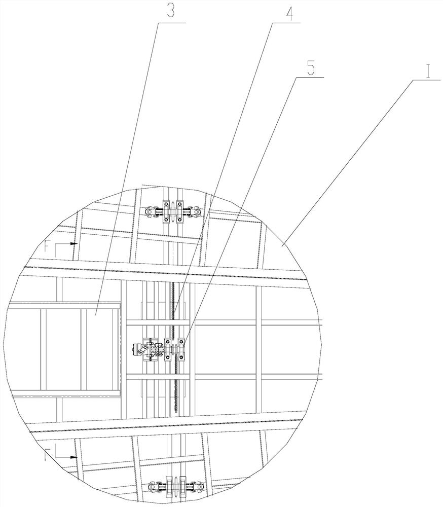 Wading translation arc-shaped cover plate trolley platform