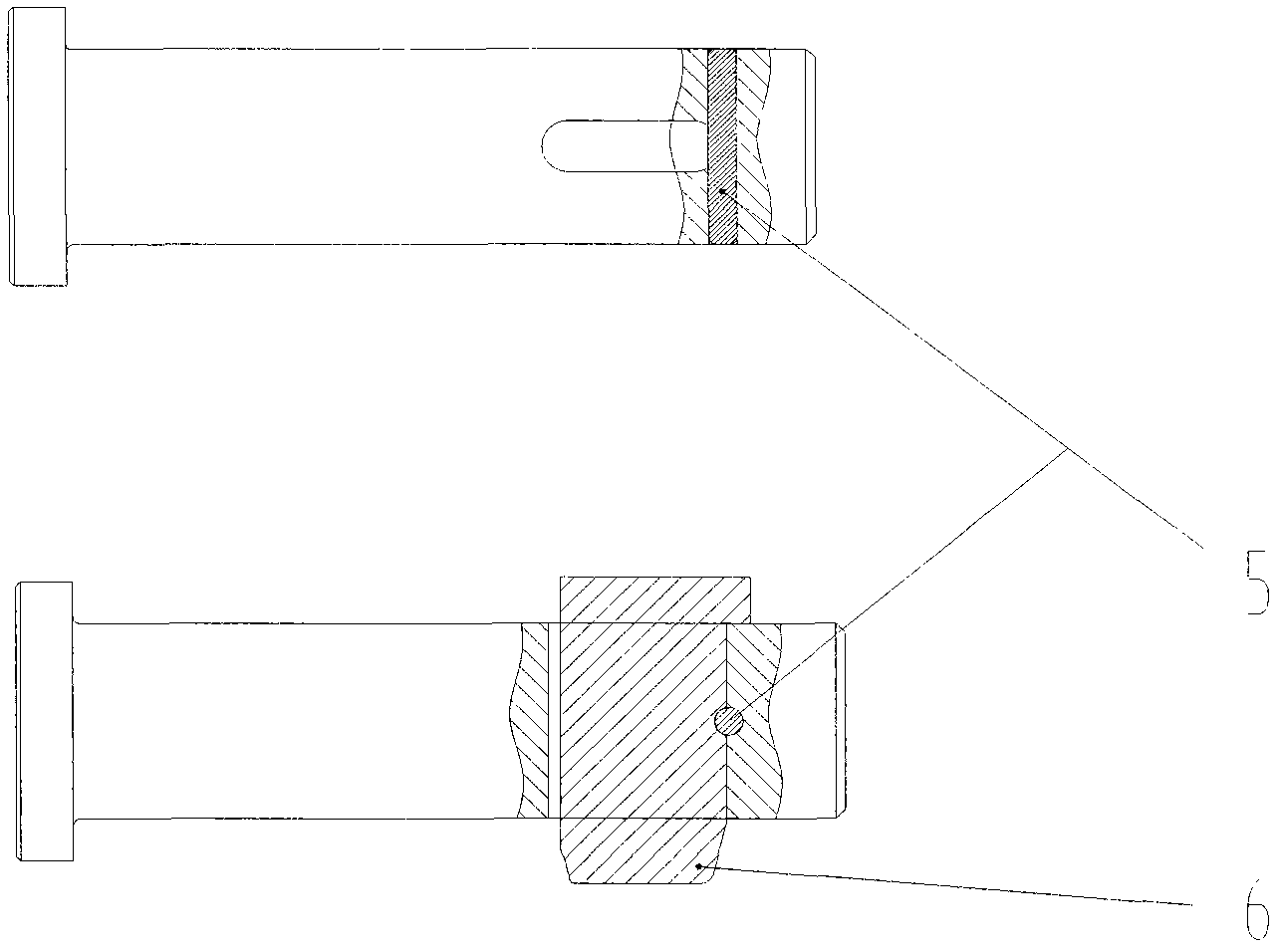 Mine round-link chain split ring quick release mechanism