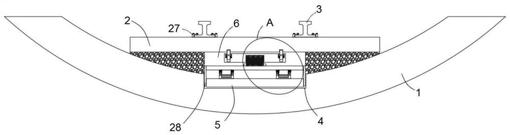 Novel subway vibration reduction track structure and vibration absorber device