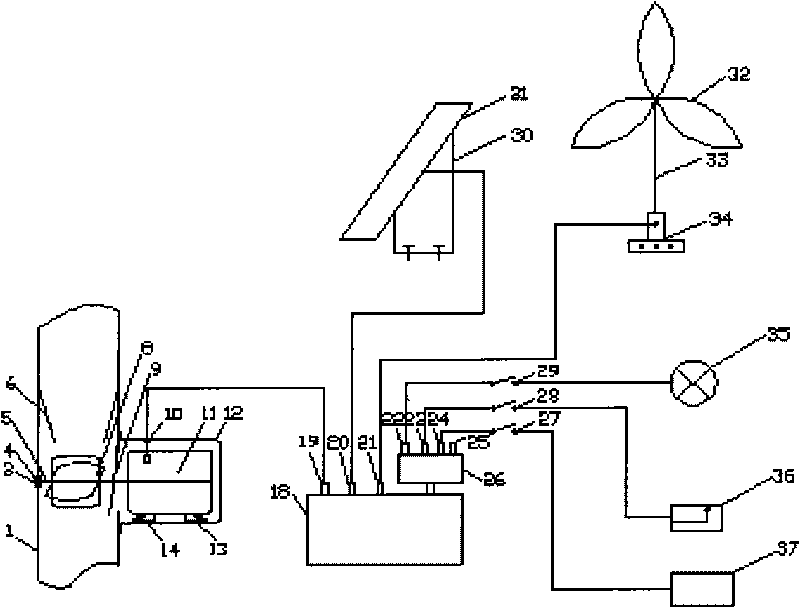 Device and power generation system for generating electricity by utilizing wastewater of residential buildings