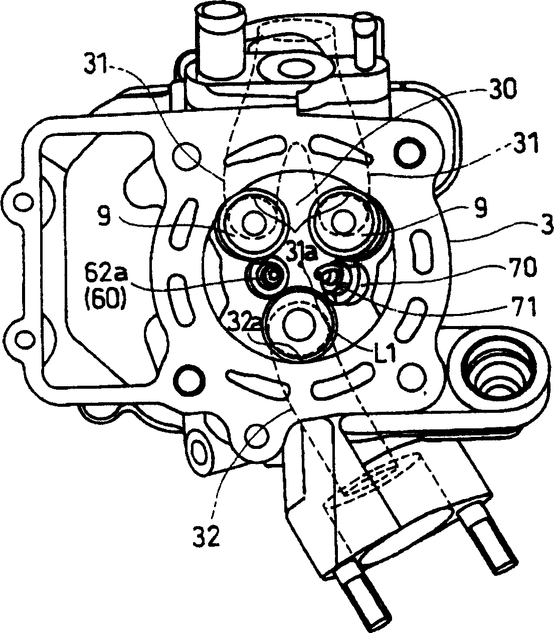 In cylinder fuel oil jet type IC engine