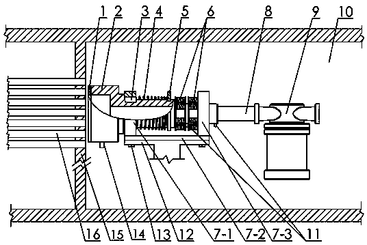 Cleaning head device and on-line cleaning robot of condenser