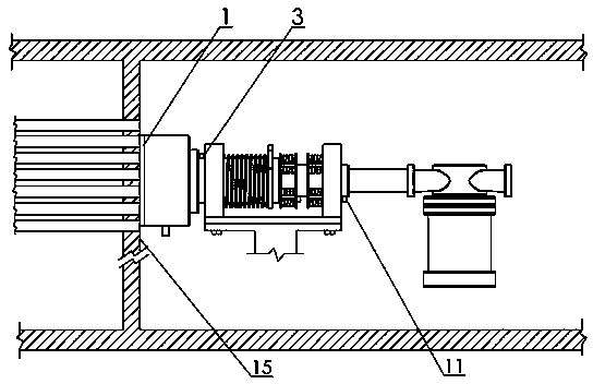 Cleaning head device and on-line cleaning robot of condenser