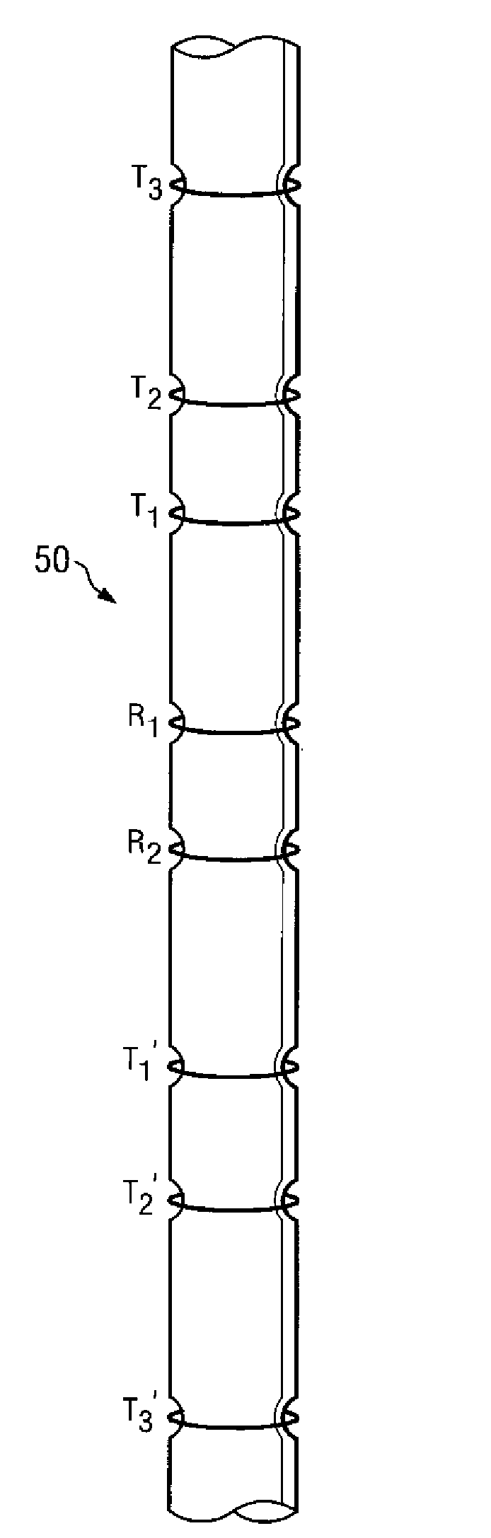 Borehole compensated resistivity logging tool having an asymmetric antenna spacing