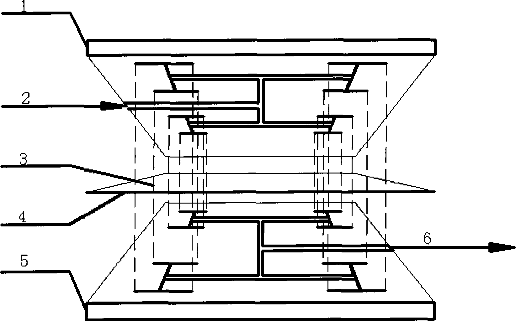 Fractal micro-channel bipolar plate used in proton exchange membrane fuel cell and processing method thereof