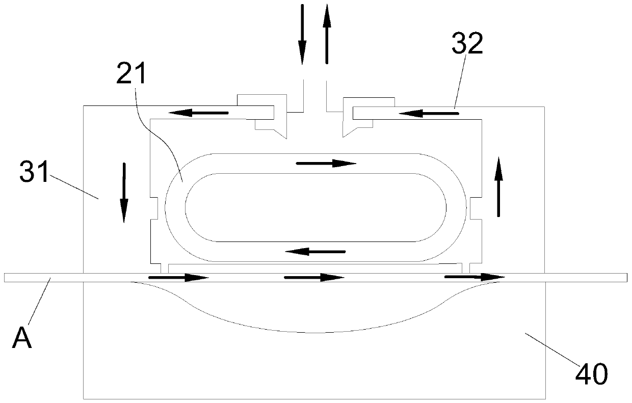 Device and method for uniform pressure electromagnetic forming of sheet metal under the action of different directions of current