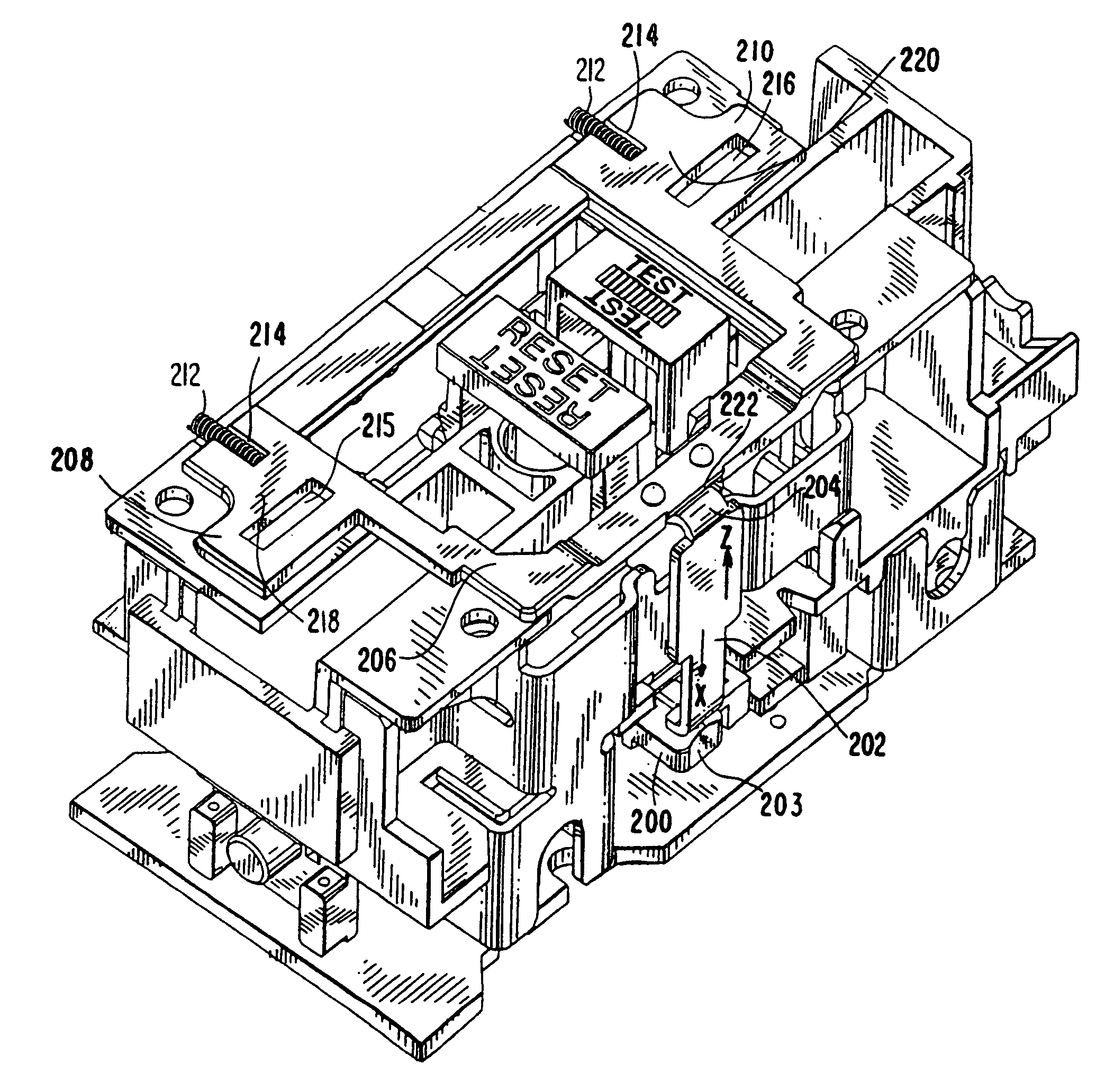 GFCI receptacle having plug blocking means