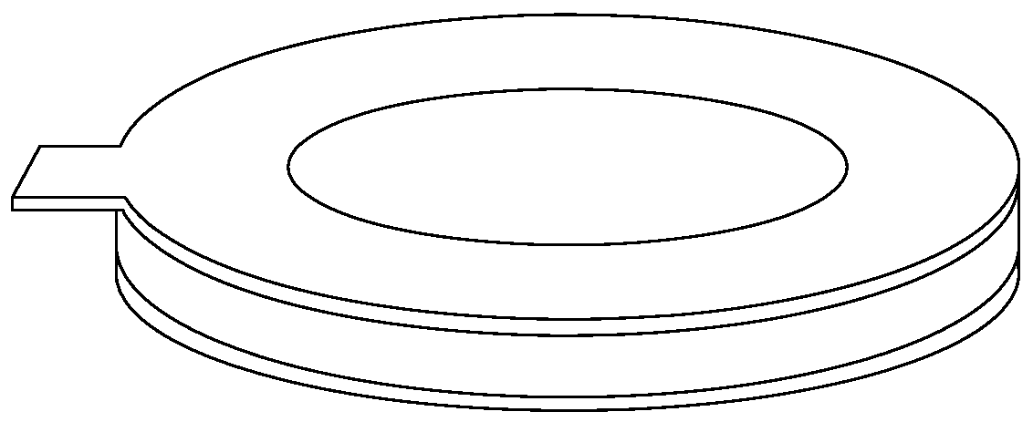 Annular double-sided adhesive tape and equipment and technology for producing annular double-sided adhesive tape