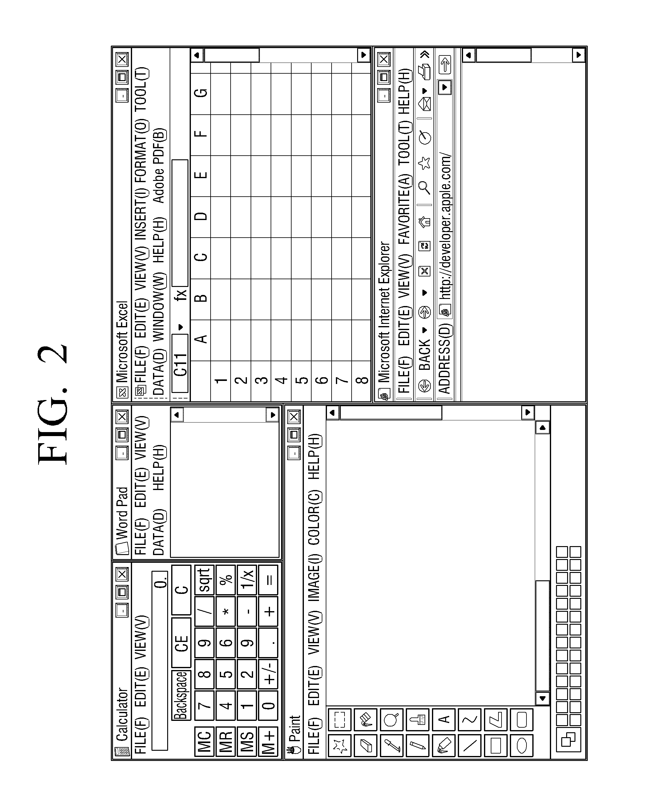 Method for displaying screen, method for generating screen, method for operating application, and electronic device using the same