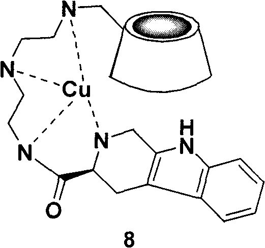 Tetrahydro-beta-carbolinyl-3- formyl-diethylenetriamino-beta-cyclodextrin copper complex, and preparation, antithrombotic action and application thereof