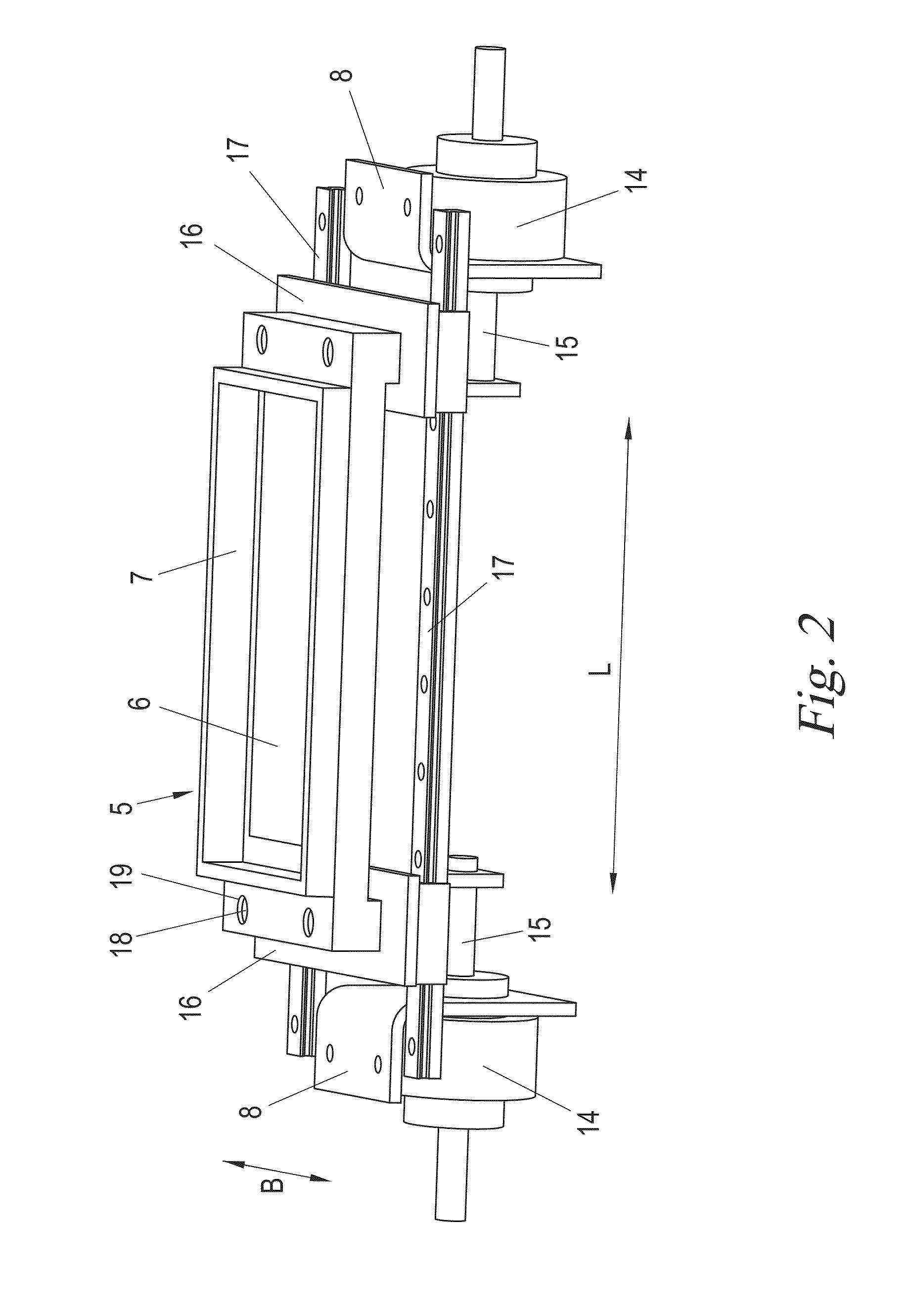 System for layered construction of a body and pan therefor