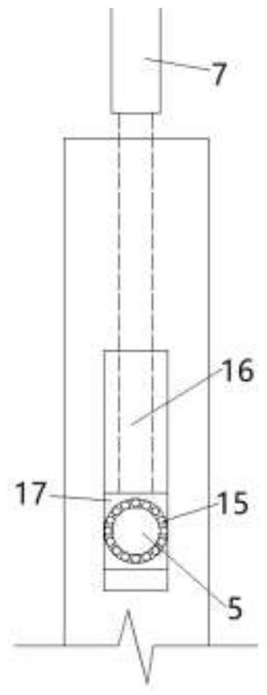 Sliding beam type low cycle repeated test device and operation method