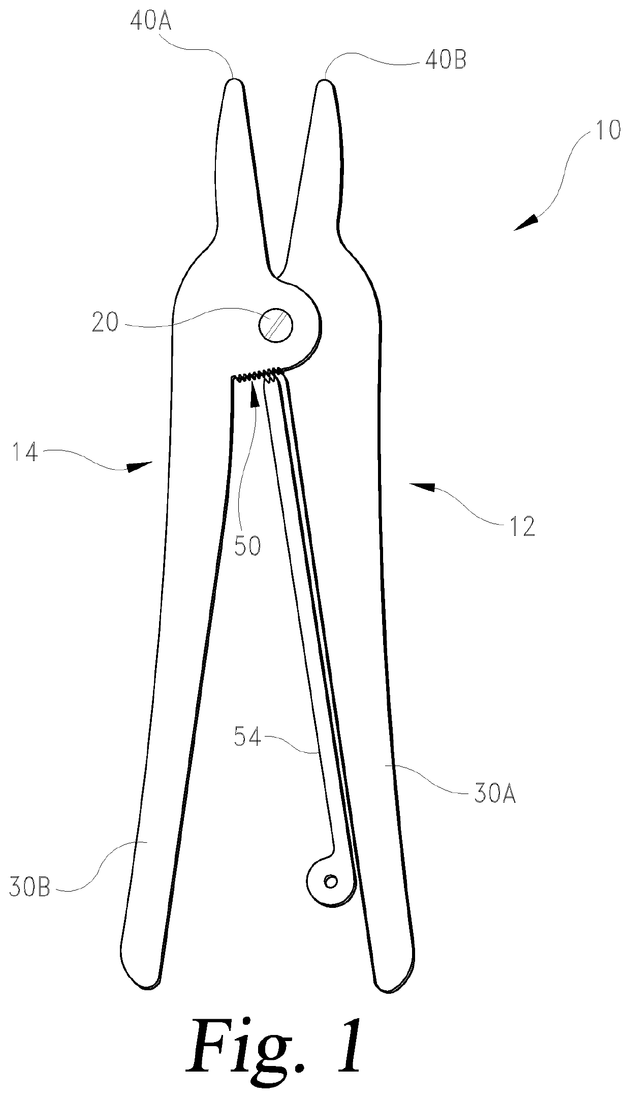 Locking dental forceps for tooth extraction