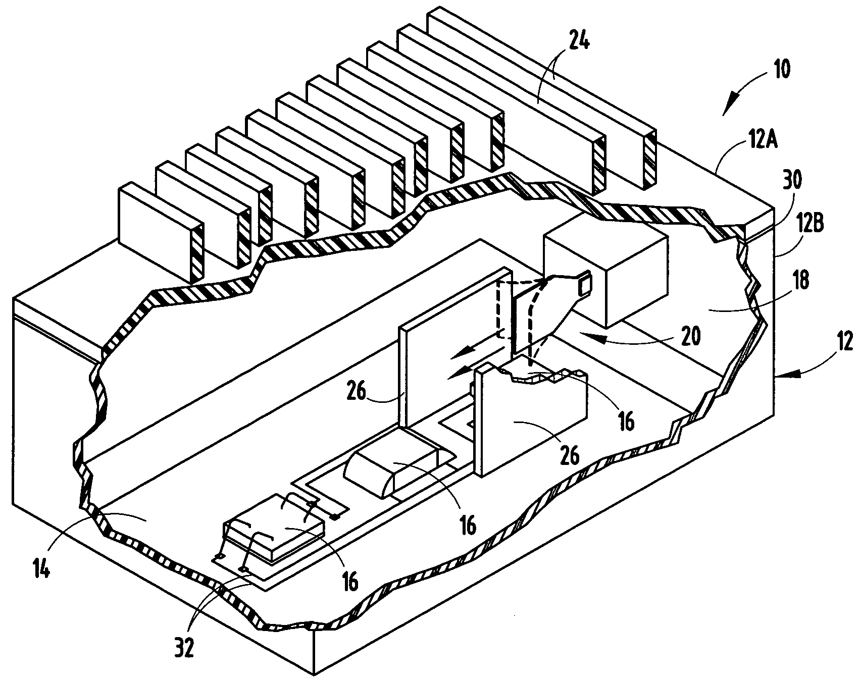 Electronic package and method of cooling electronics