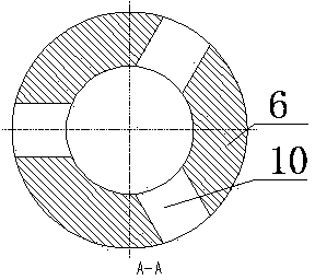 Lower vortex hole driving rotary spraying device for ocean drilling platform pile shoe assistant lifting