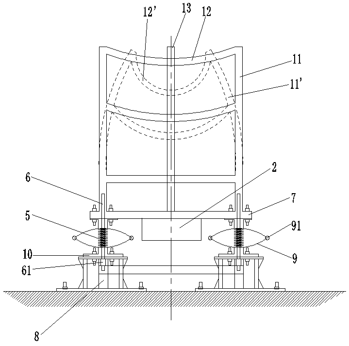 A vehicle window road test simulation device