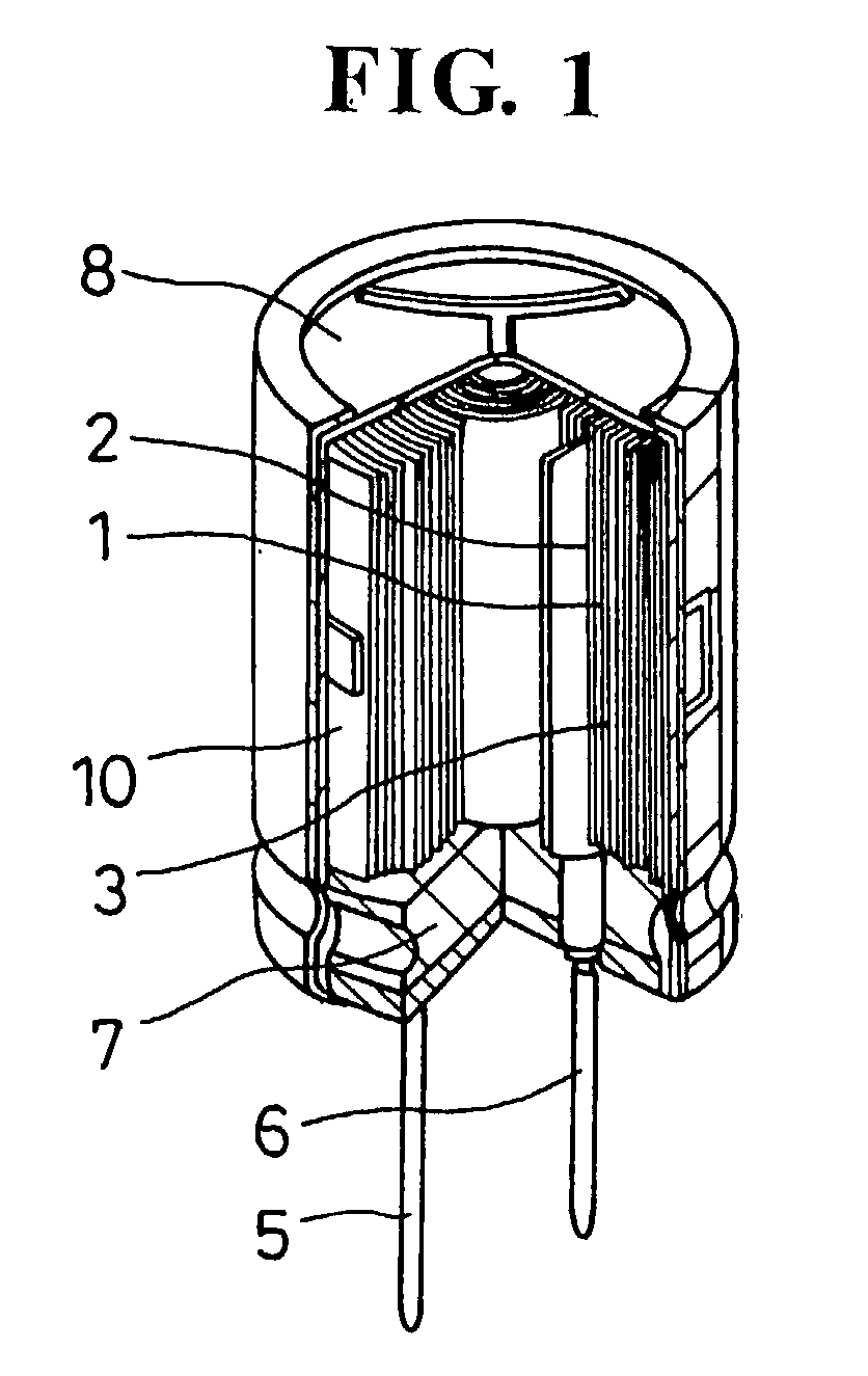 Separator for solid electrolyte condenser and solid electrolyte condenser using the same