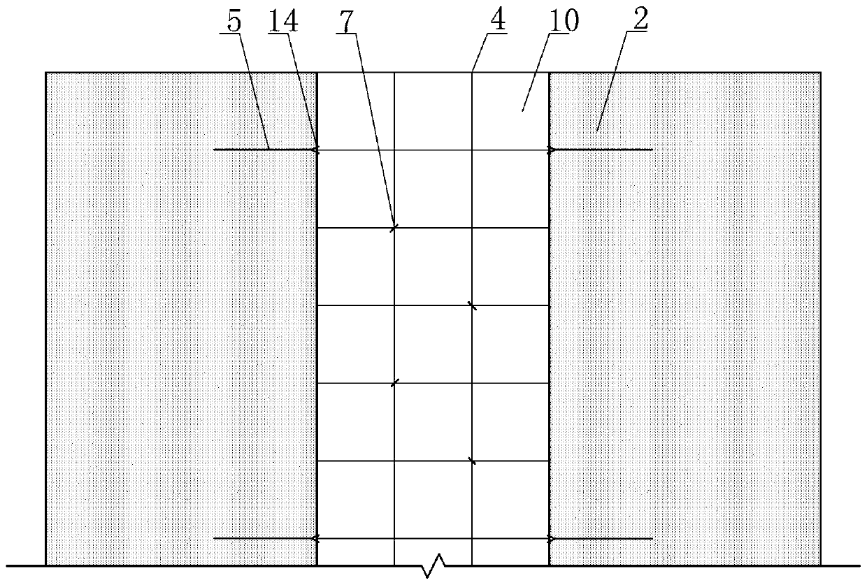 Secant pile construction cold joint treatment structure and method