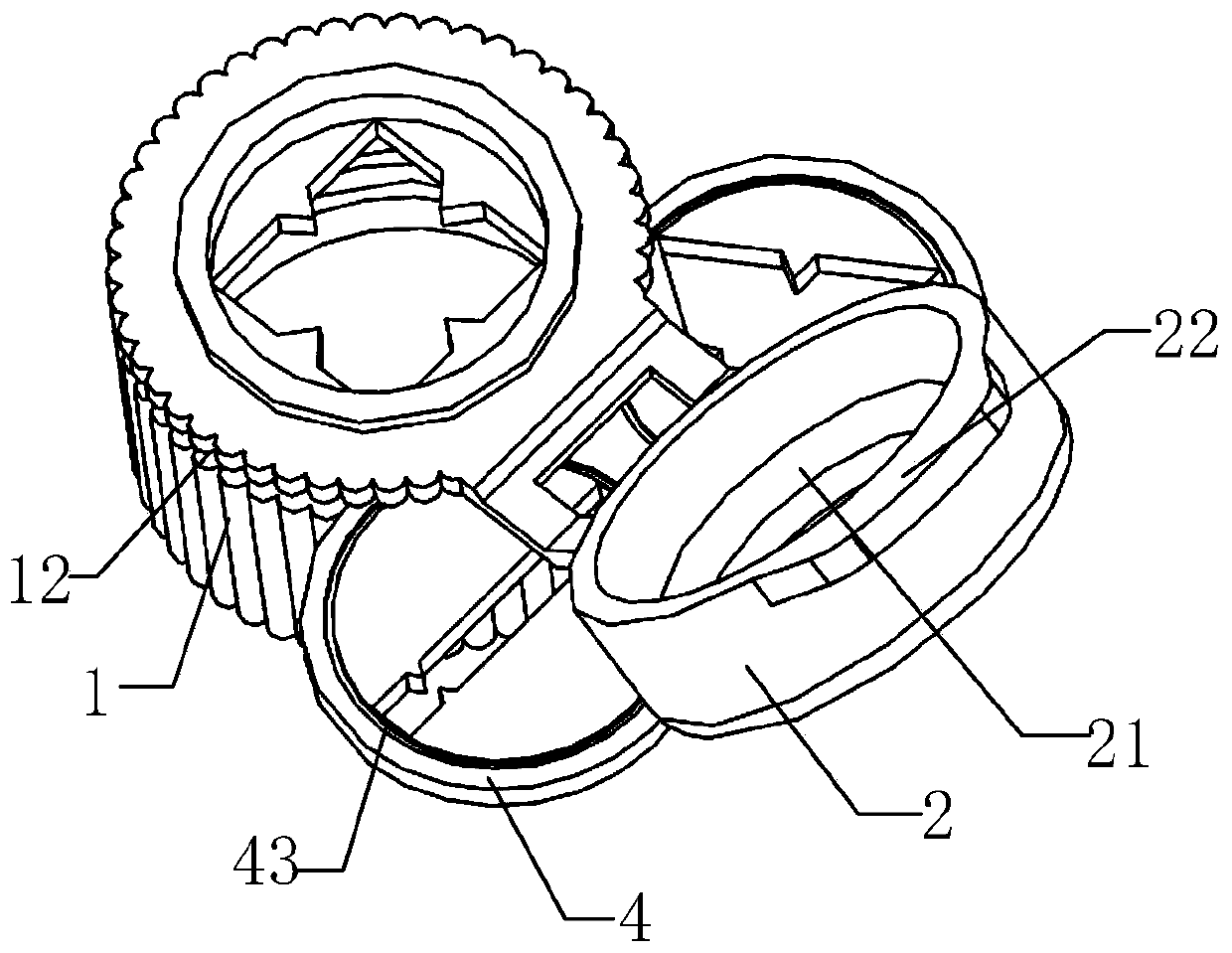 Toothpaste cover provided with turntable extruding port and toothpaste