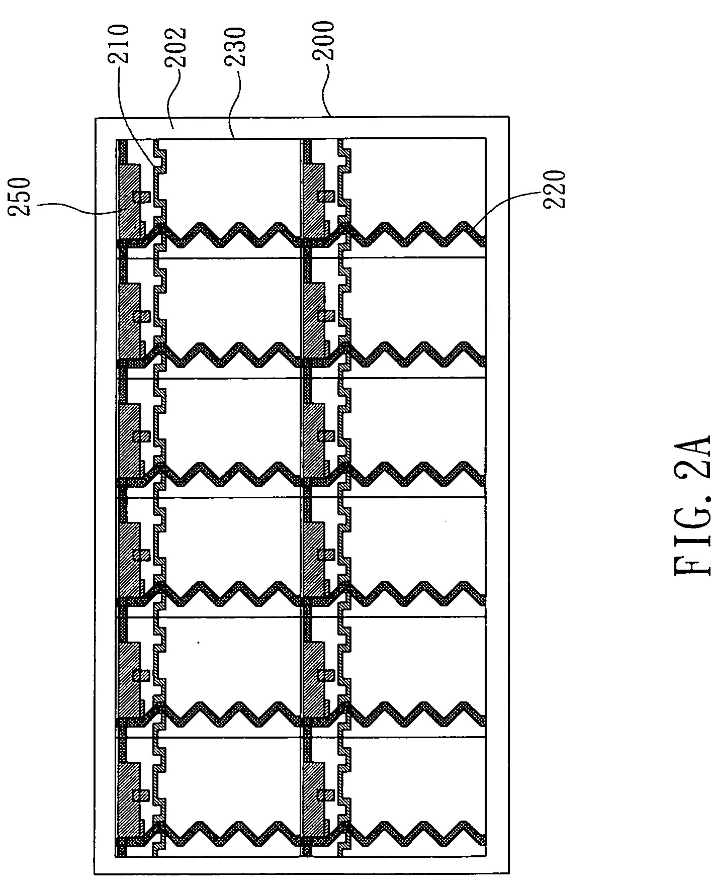 Pixel array with flexible circuit layout