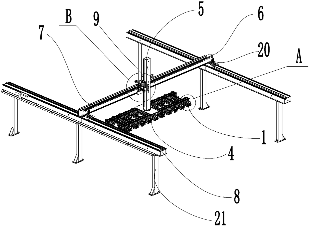 Reinforcement mesh grabbing control method based on visual recognition