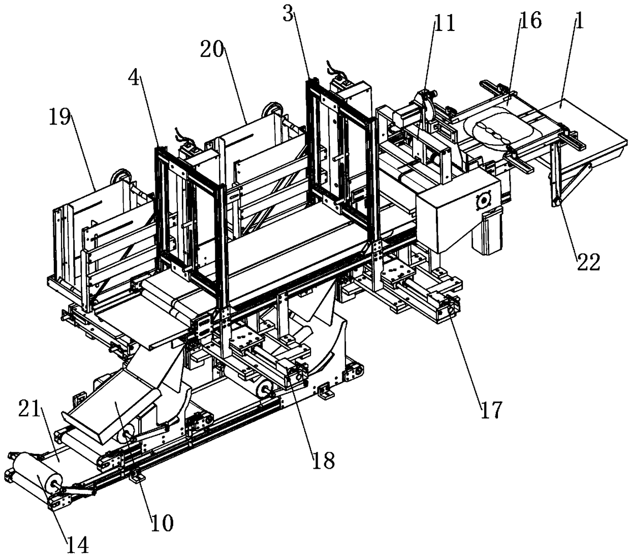 Semi-automatic mask folding machine