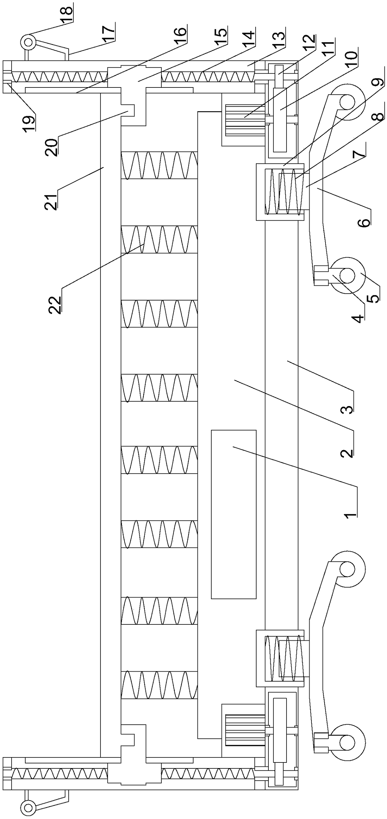 A fast-turning and smooth-moving nursing bed