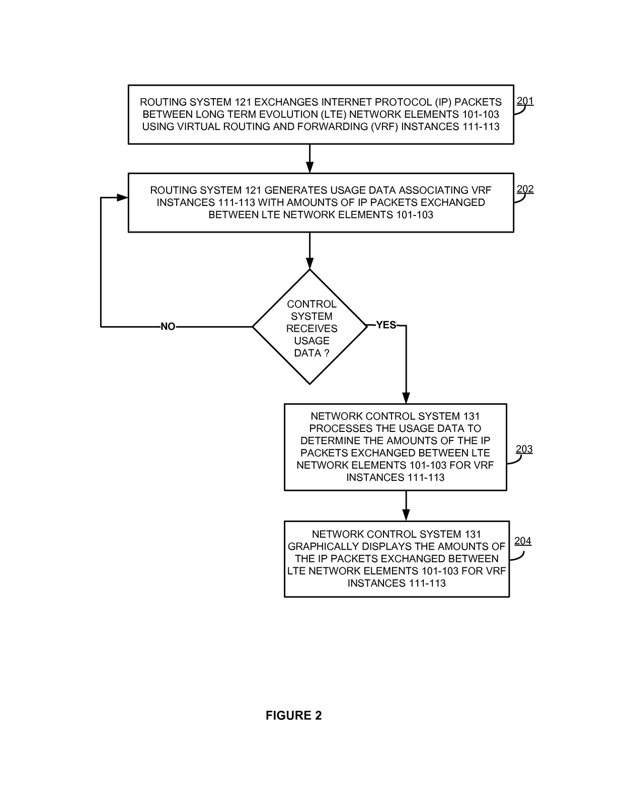 Long term evolution (LTE) network management system to process and display internet protocol usage data