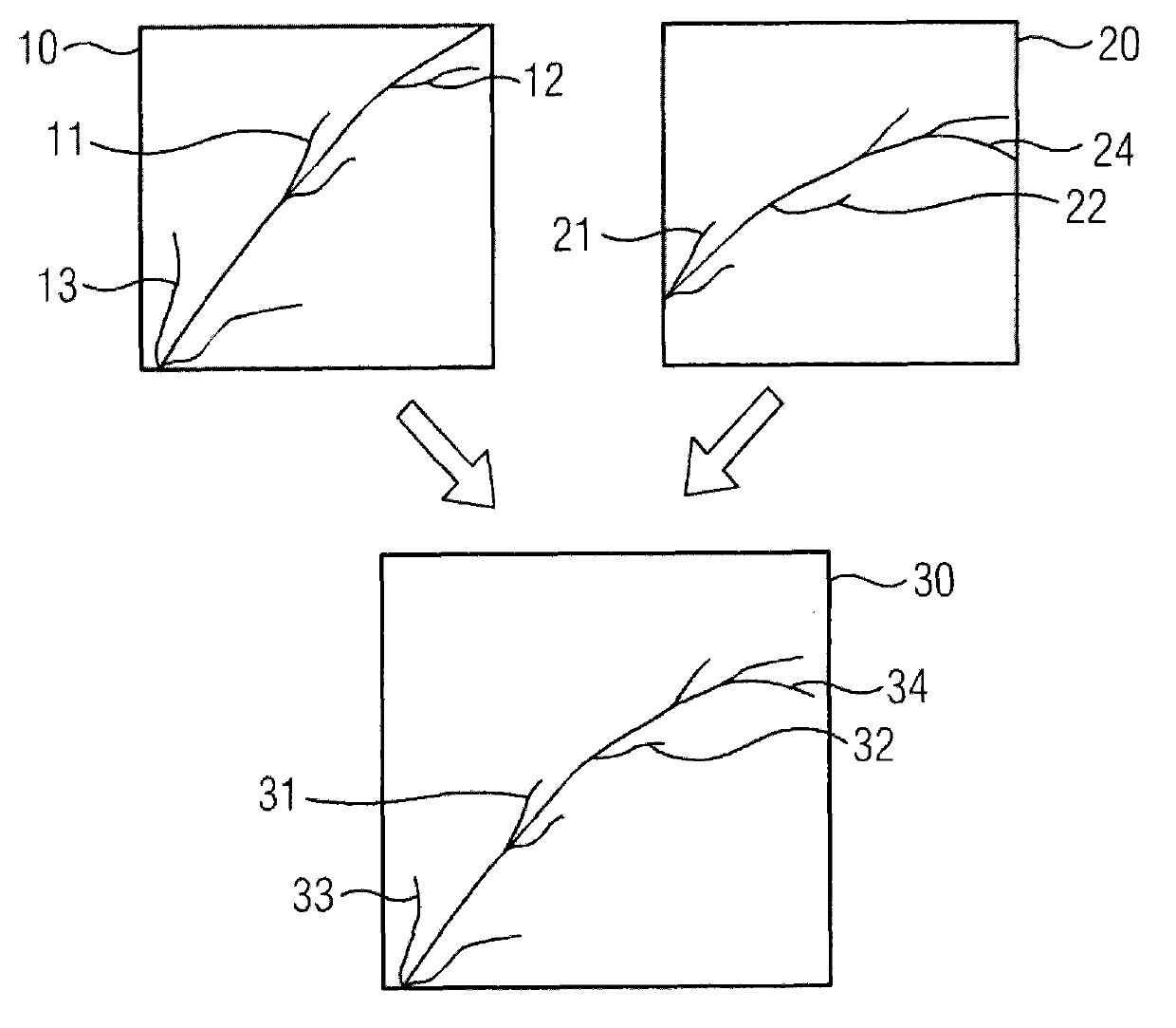 Method and device for visualizing the registration quality of medical image datasets