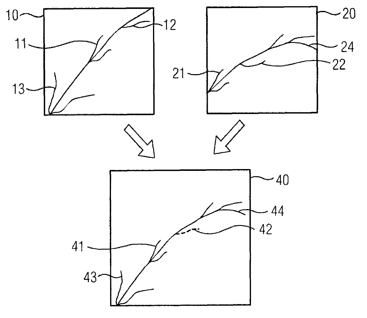 Method and device for visualizing the registration quality of medical image datasets