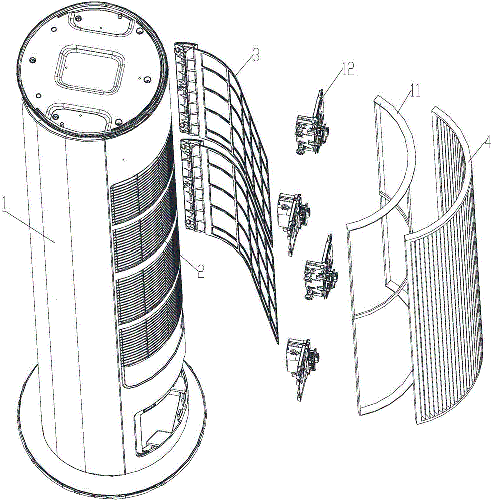 Air conditioner filtering structure and air conditioner device