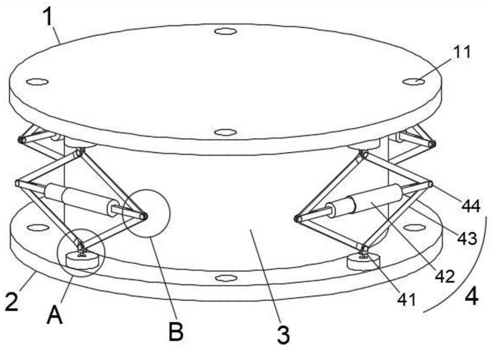 Combined three-dimensional shock insulation support