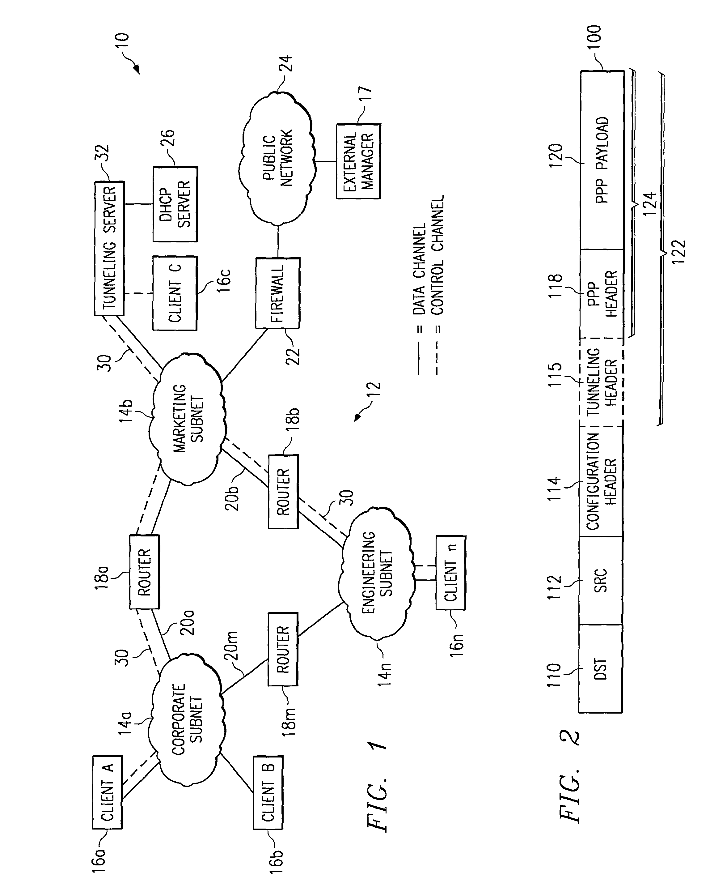 Method and apparatus for managing tunneled communications in an enterprise network