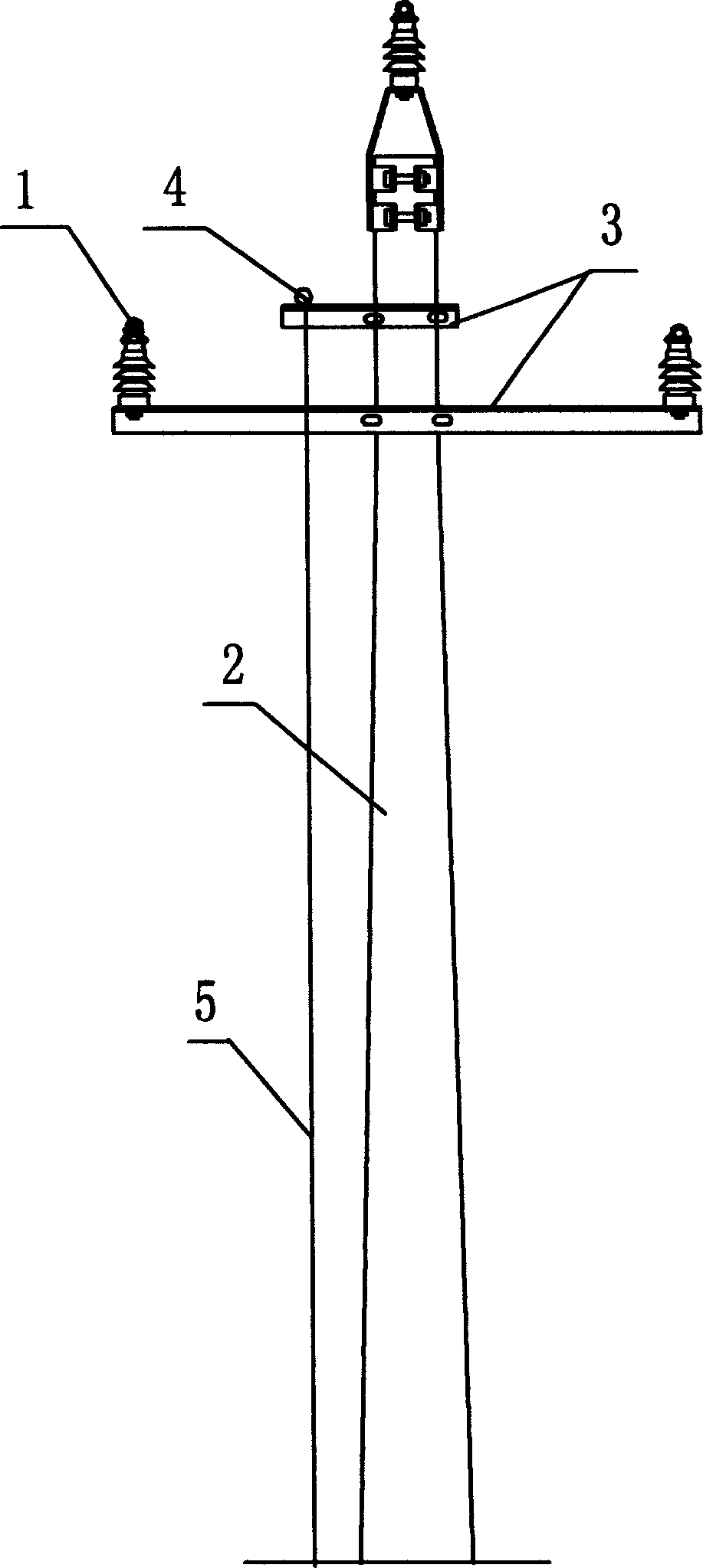 Lightning-inductive shielding line for 10KV overhead insulated conducting wire for preventing thunderstrike breakage