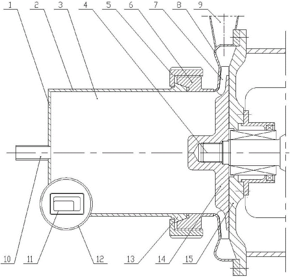 Centrifugal pump of front-mounted cyclone type gas-liquid separator