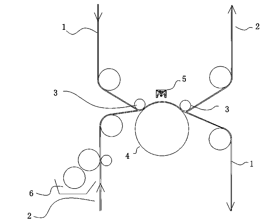 Transparent roller for laser imprinting and laser imprinting device