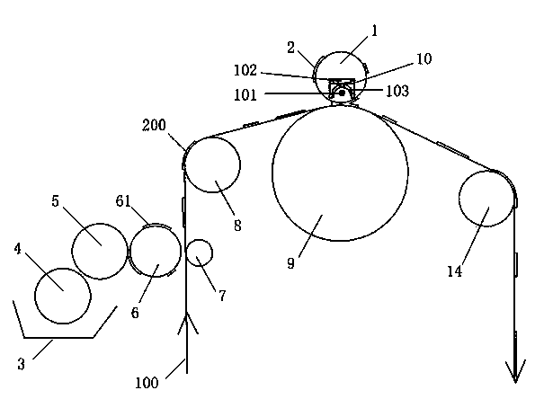 Transparent roller for laser imprinting and laser imprinting device