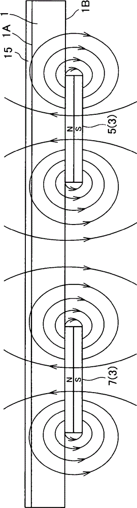 Article coated with magnetic material