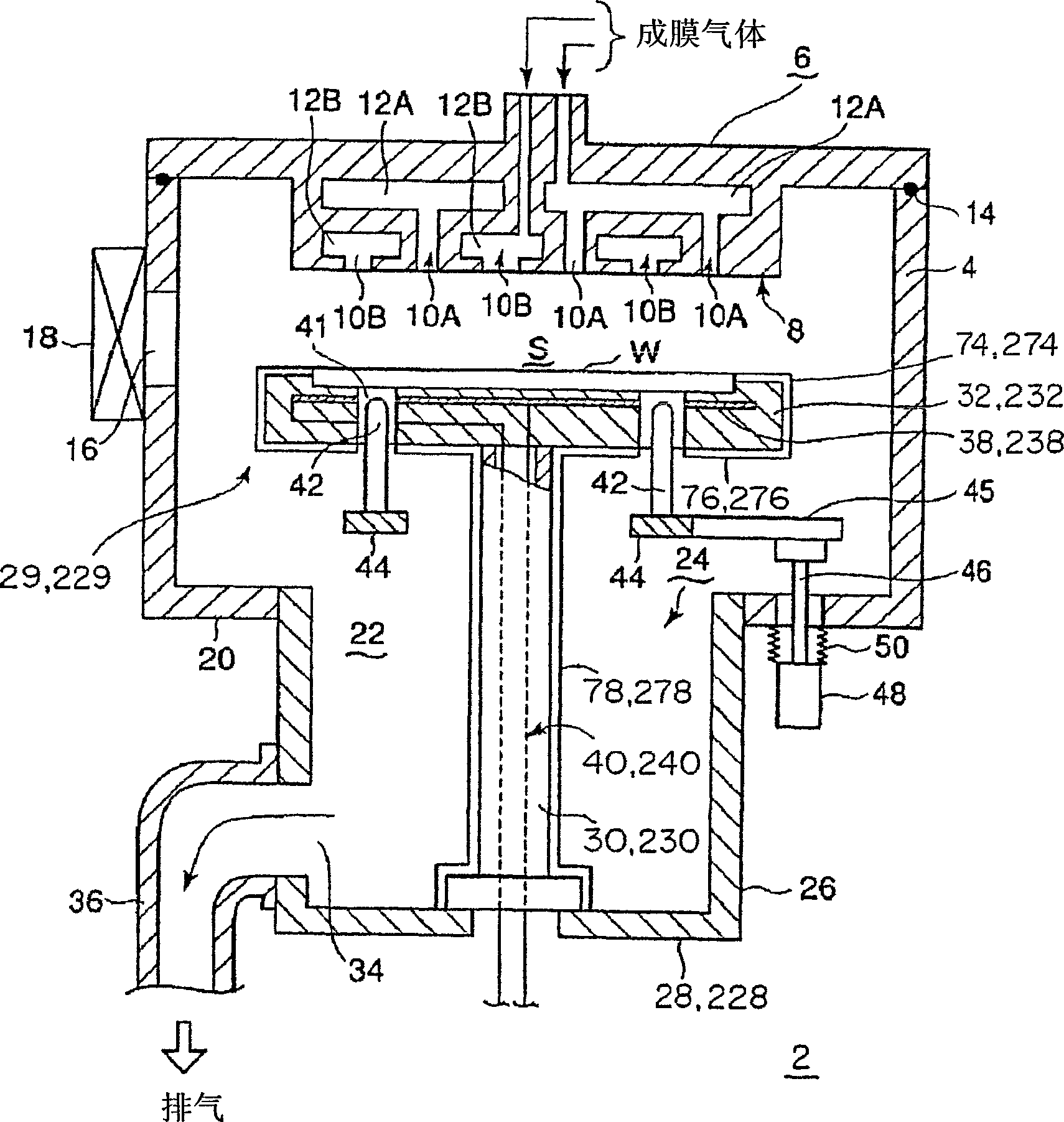 Loading table and heat treating apparatus having the loading table