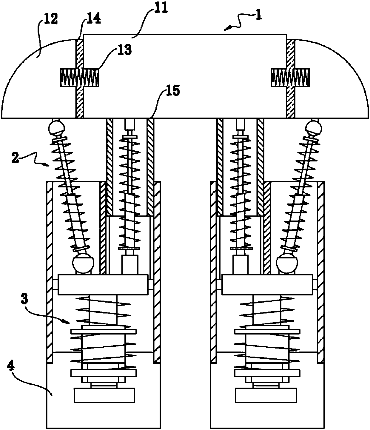 Automobile vibration damping bumper