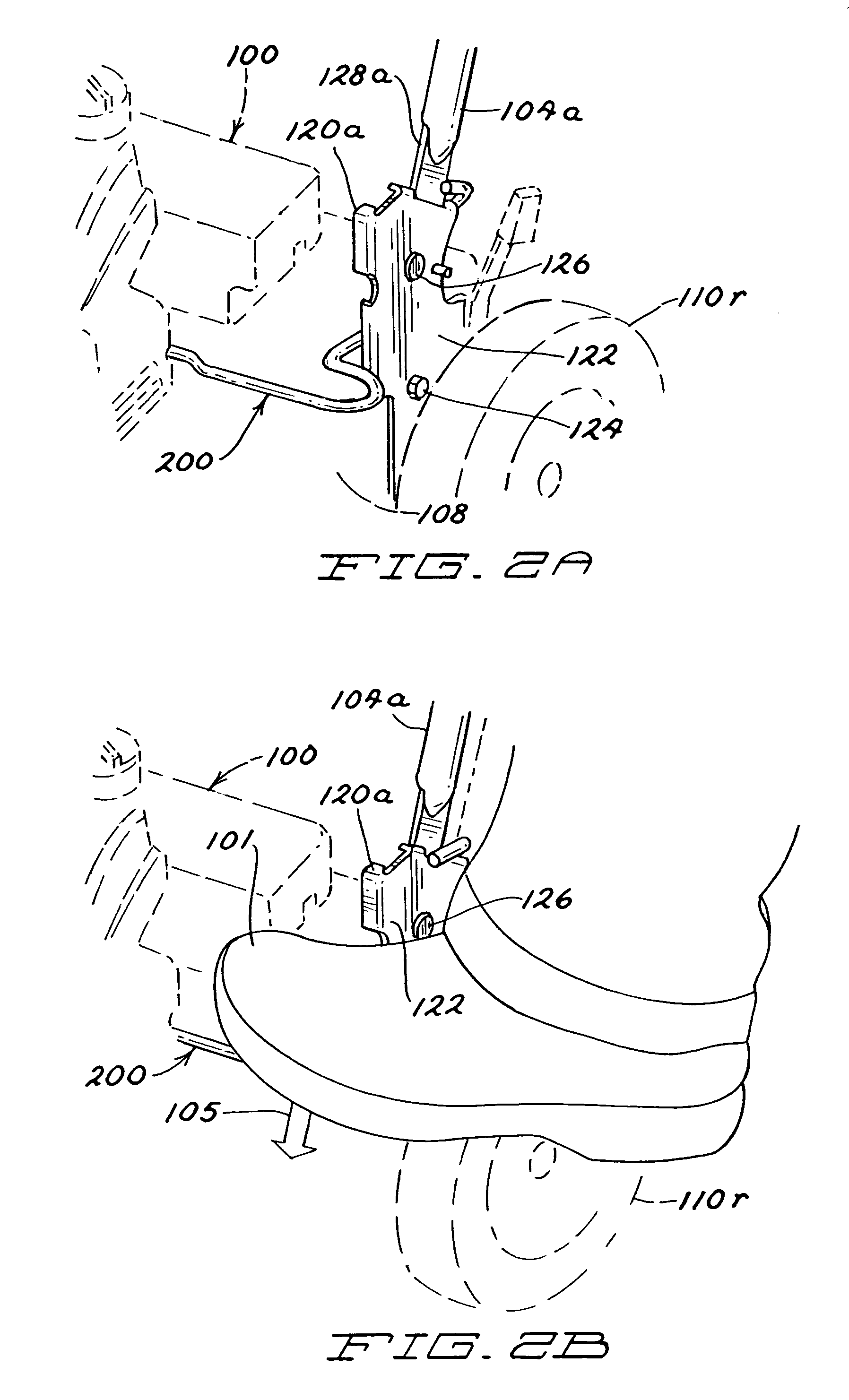 Walk-behind implement and handle assembly release apparatus for use with same