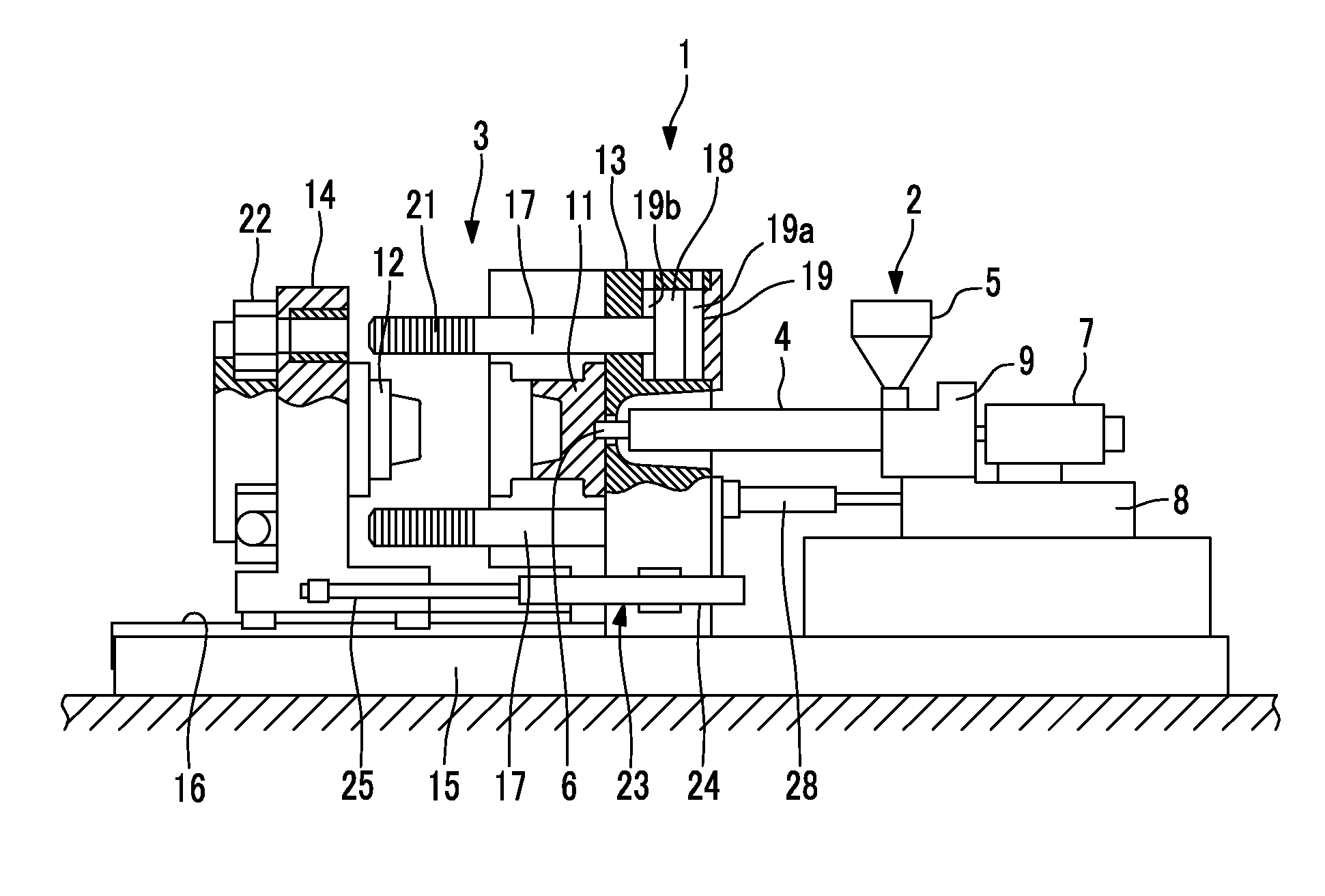 Mold-clamping device, injection-molding device, and method for opening and closing mold