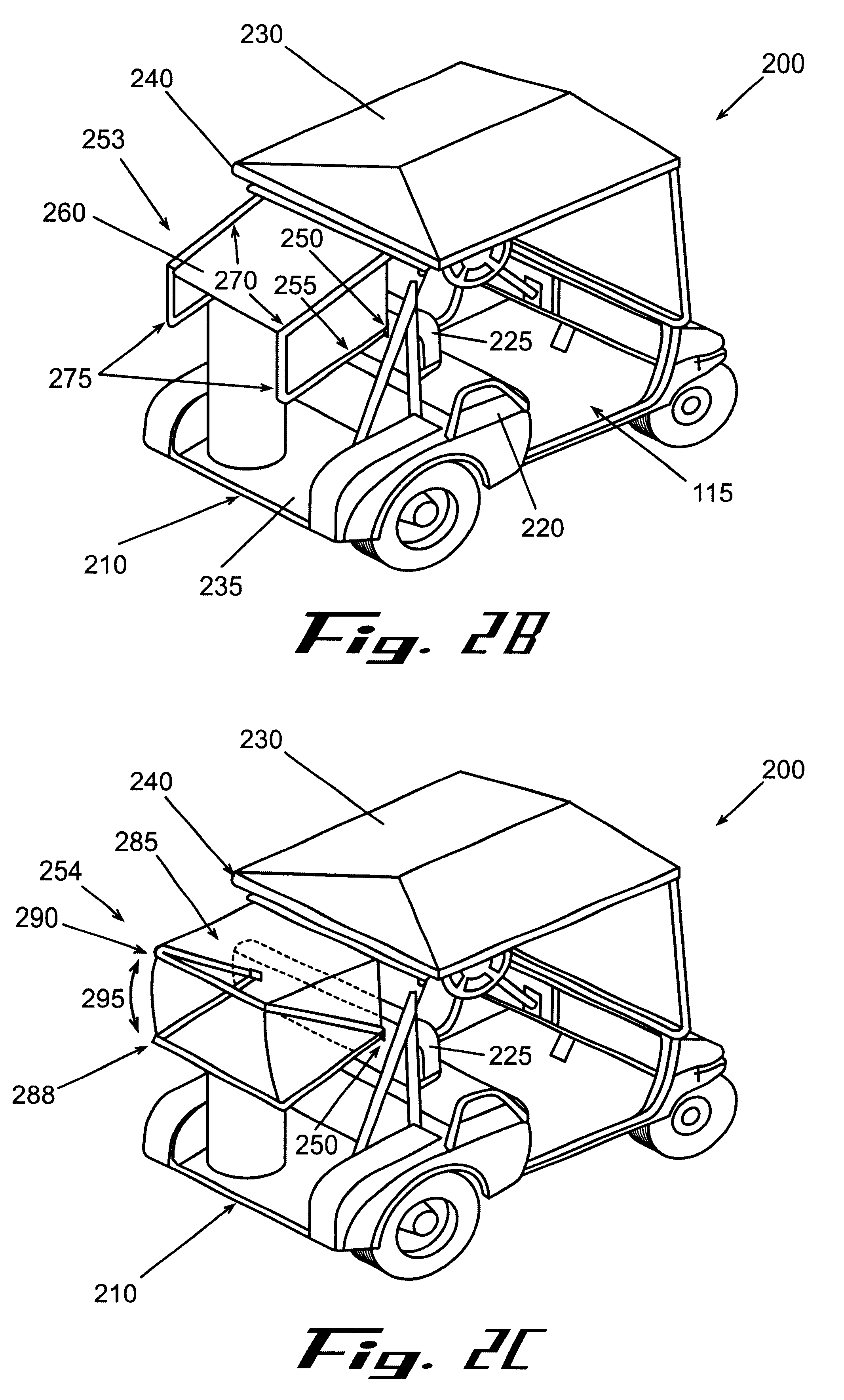 Golf bag covers for use with golf carts