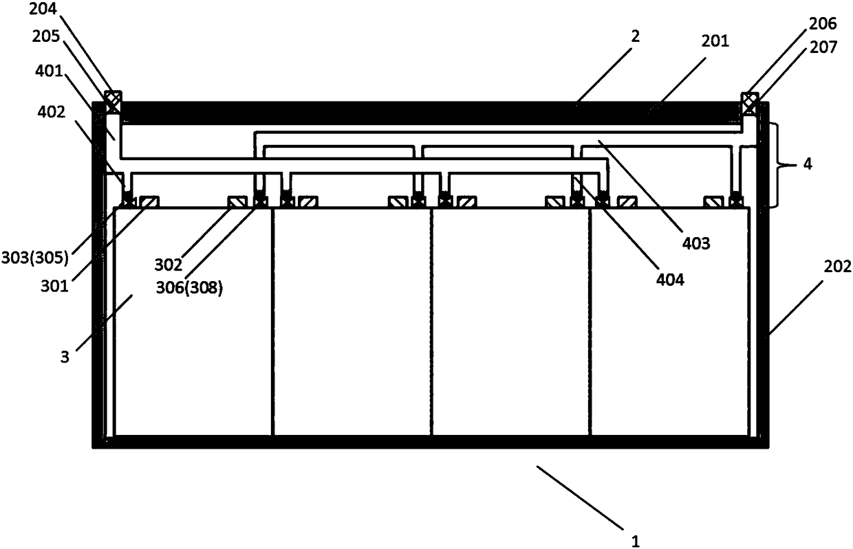 Liquid-replaceable lithium slurry battery module and liquid replacing method thereof