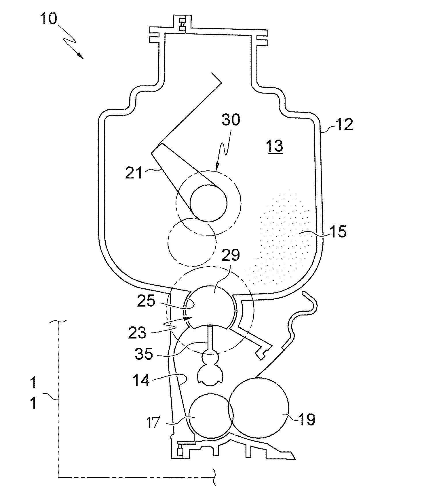 Rotating toner cleaning member for a toner delivery device in an image forming apparatus