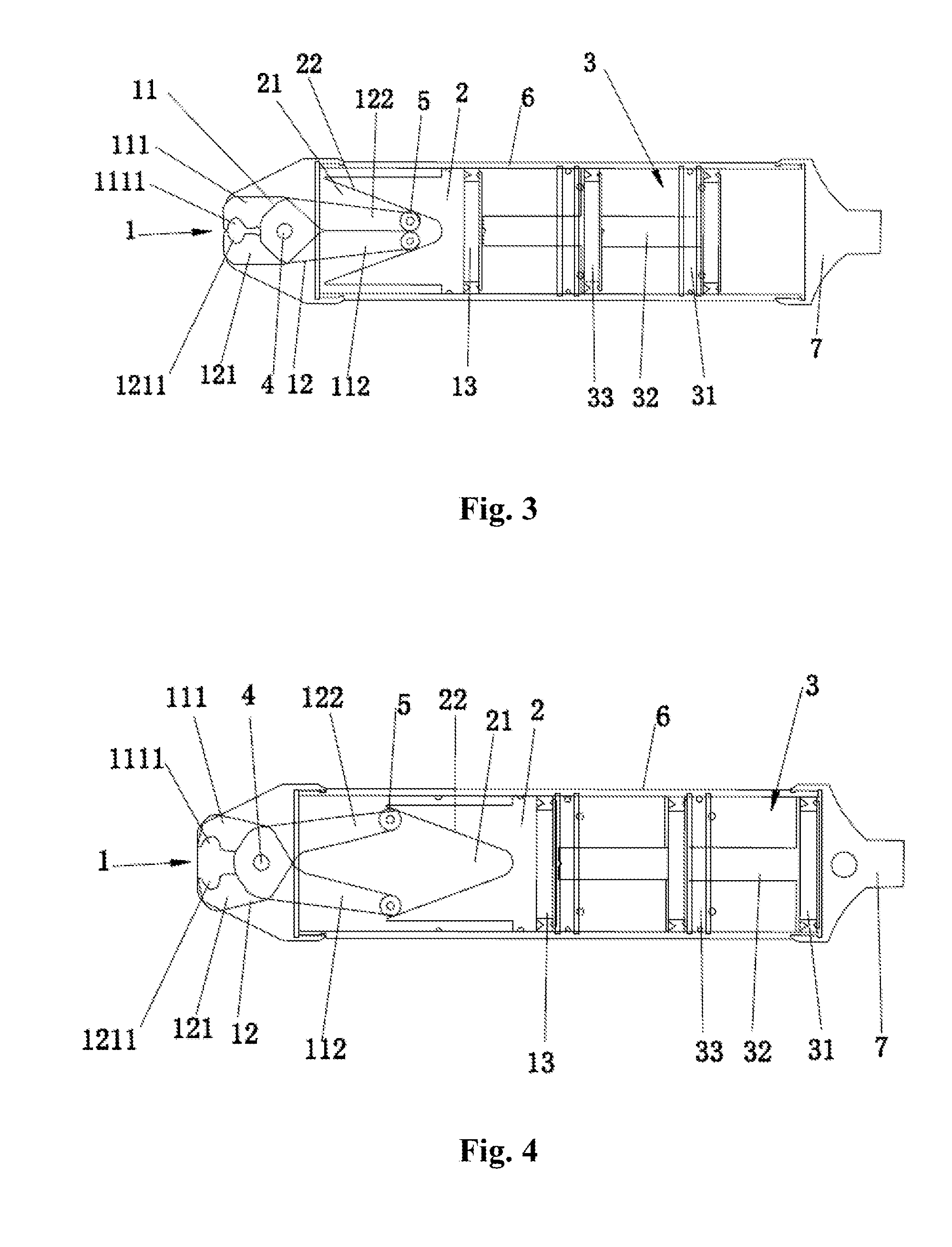 Clip clamping mechanism of pressure fixture and pneumatic caliper having the same