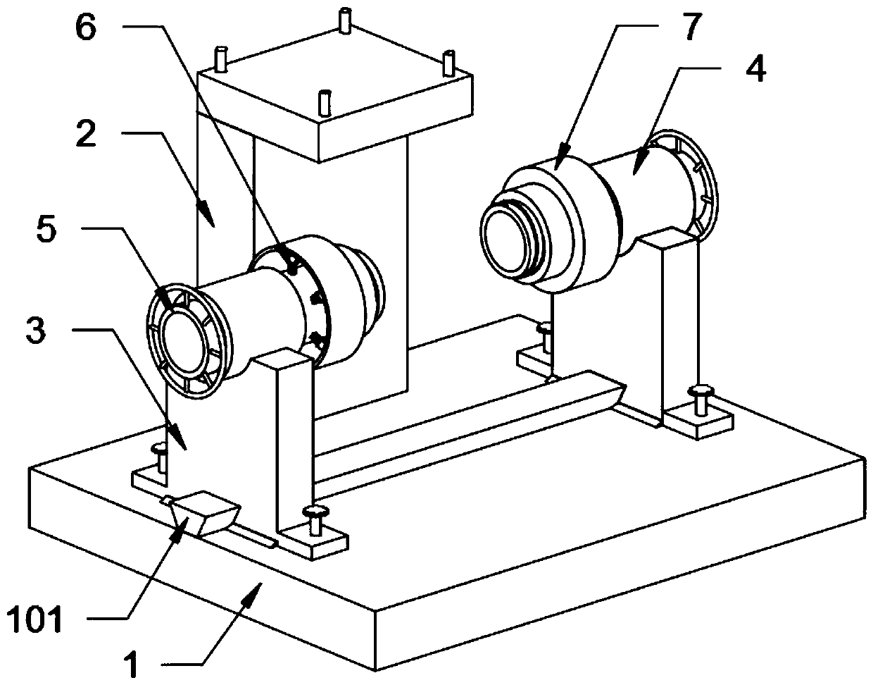 Welding platform with adjustable device