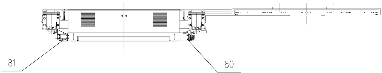 Shuttle vehicle with telescopic fork