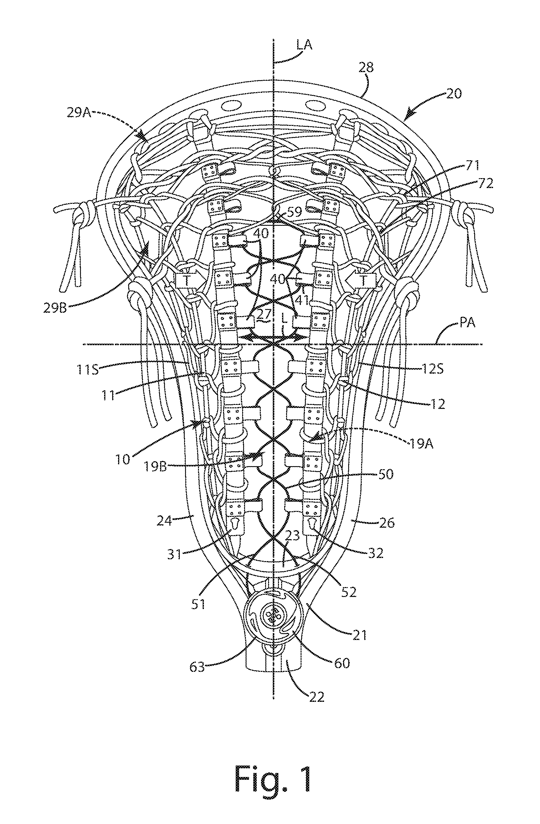 Lacrosse head pocket and related method of manufacture