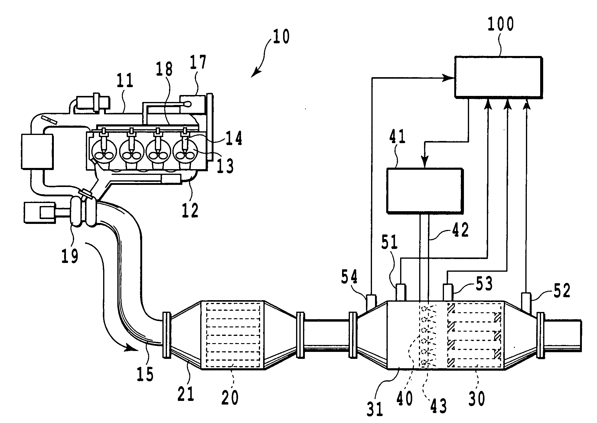 Device for Cleaning Exhaust Gas of Internal Combustion Engine